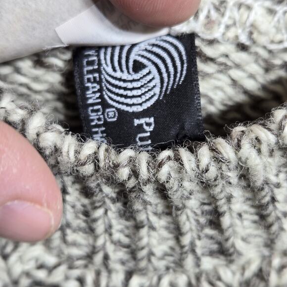 RARE VTG NWT Hunter Hills New Zealand New Wool Natural Cable Knit Sweater MEDIUM - Picture 8 of 14